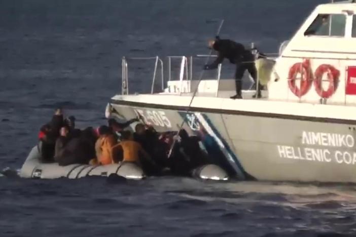 Migrants left adrift at sea after boat pushback from Greek coast guard