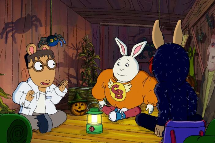Arthur starts to tell the gang why he thinks his tree house might be haunted!