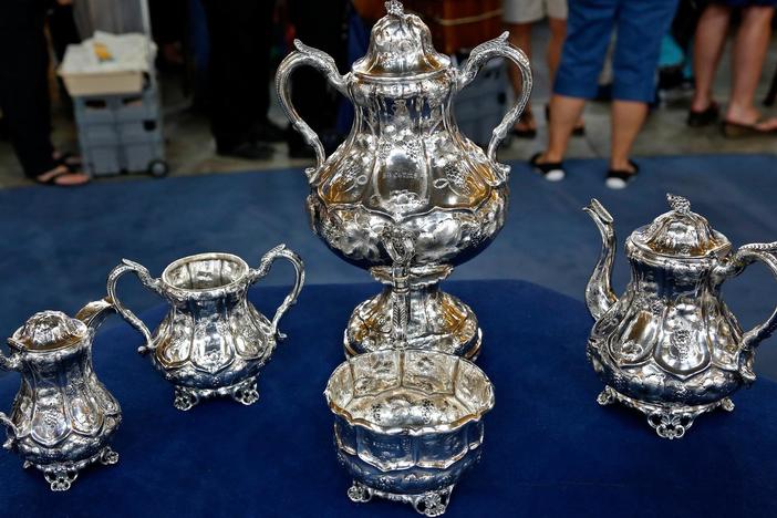Appraisal: Hyde & Goodrich Tea Service, ca. 1850, from Baton Rouge Hour 1.