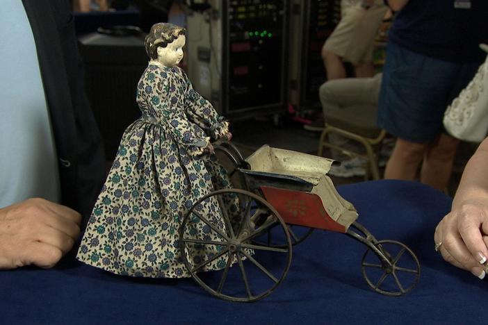 Appraisal: Brown Doll & Carriage, ca. 1970, from Palm Springs Hour 2.