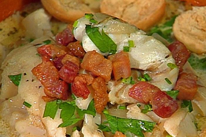 Chef Jasper White makes a hearty new England fish chow-da.