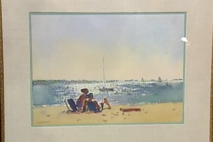 Appraisal: John Falter Watercolor, ca. 1975, in Vintage Omaha.