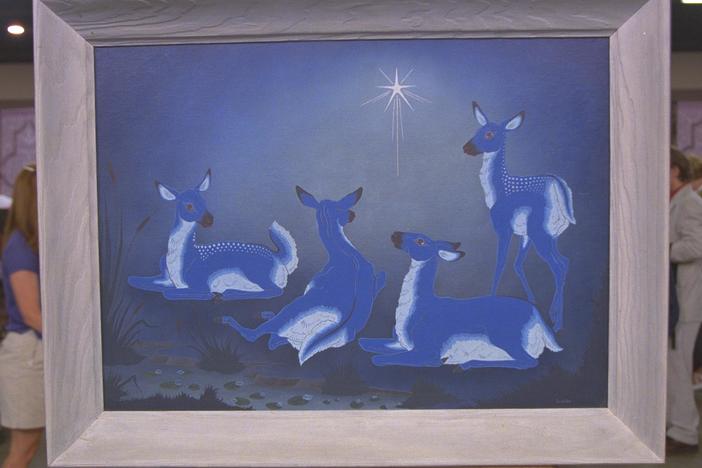 Appraisal: Woody Crumbo Oil Painting, ca. 1955, in Vintage Albuquerque.