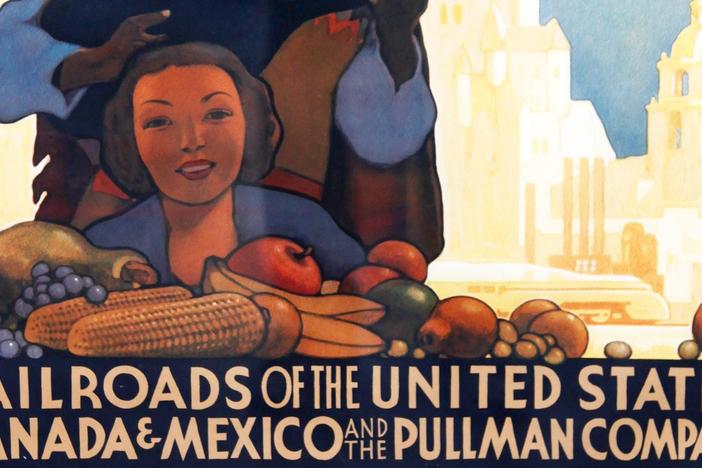 1939 American Railroad Travel Poster, from Atlanta Hour 1.