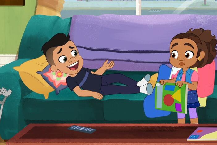 Eddie is feeling tired during a playdate, so Alma tries to help him feel better.