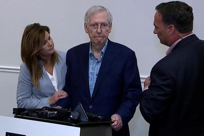 Mitch McConnell freezes up during news conference for 2nd time this summer