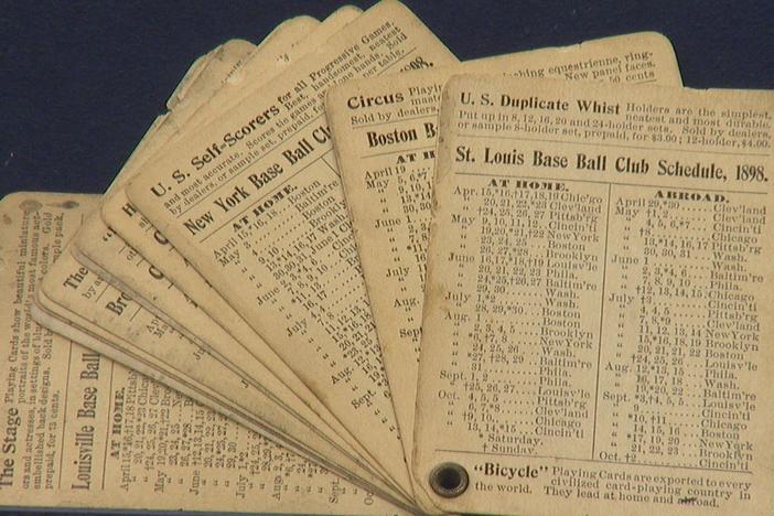 Appraisal: 1898 National League Playing Card Schedules