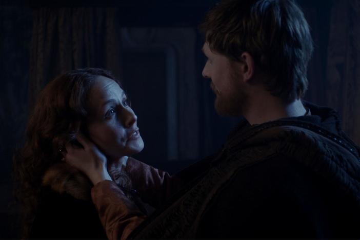 King Henry VIII bursts into the private chambers of Queen Catherine of Aragon.