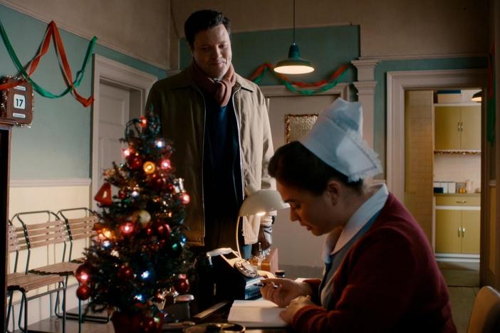 While filling in for Miss Higgins at the office, Nancy meets Roger Nobel, a medical salesman.
