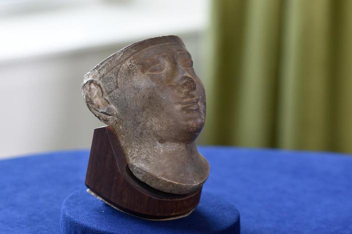 Appraisal: Egyptian-Ptolemaic Sculptor's Trial Piece, ca. 200 B.C.E.