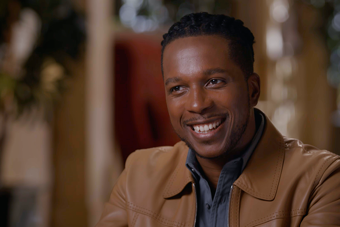 Leslie Odom, Jr. gets emotional hearing the "dollar value" of his enslaved ancestors.