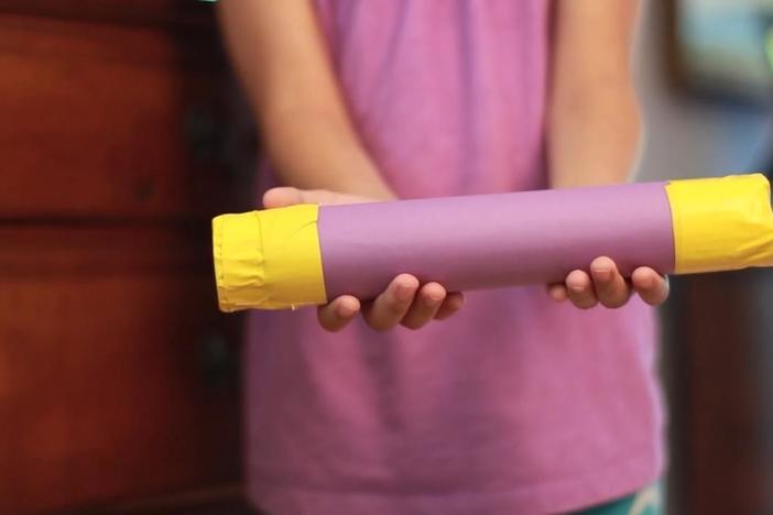 Turn a paper towel roll into a colorful rainstick with this fun and easy craft.