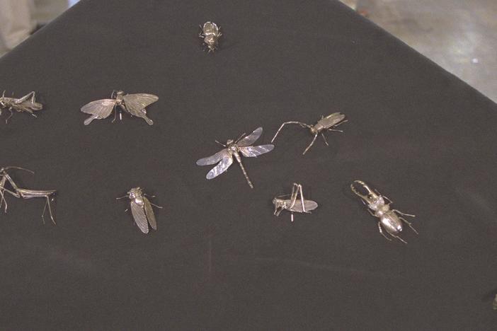 Appraisal: Meiji Period Silver Insects, in Vintage Albuquerque.