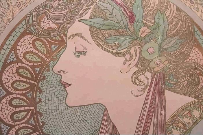 Appraisal: 1901 Alphonse Mucha "Laurel" Decorative