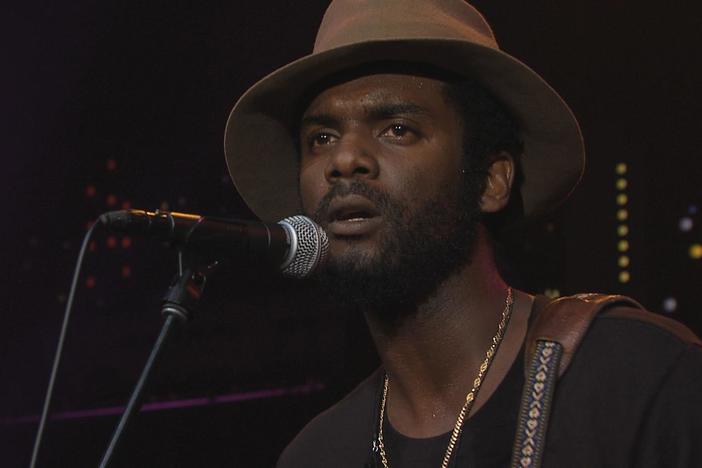 Gary Clark Jr. performs the song, "Grinder" on the ACL stage.  