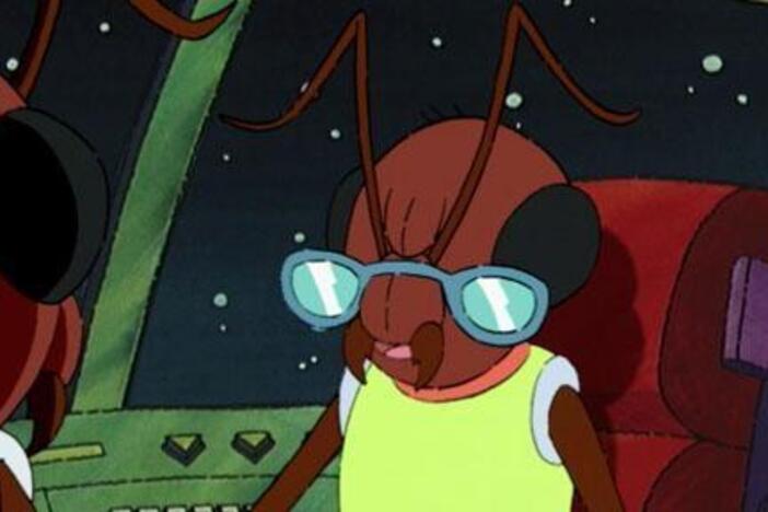 Aliens observe Arthur and D.W., who observe Buster and Francine, who observe ants!