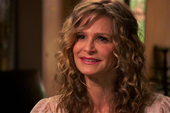 Kyra Sedgwick learns the interactions between her ancestor and a slave named Mumbet.