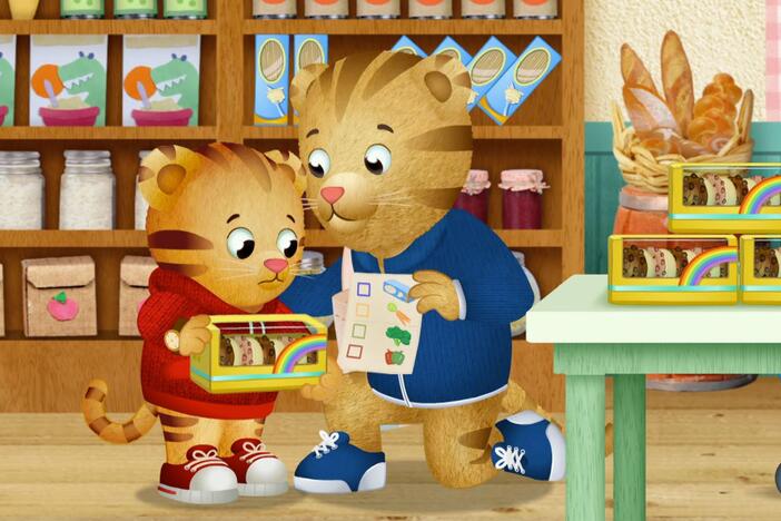 Daniel really wants to get cookies at the grocery store, but Dad says "no."