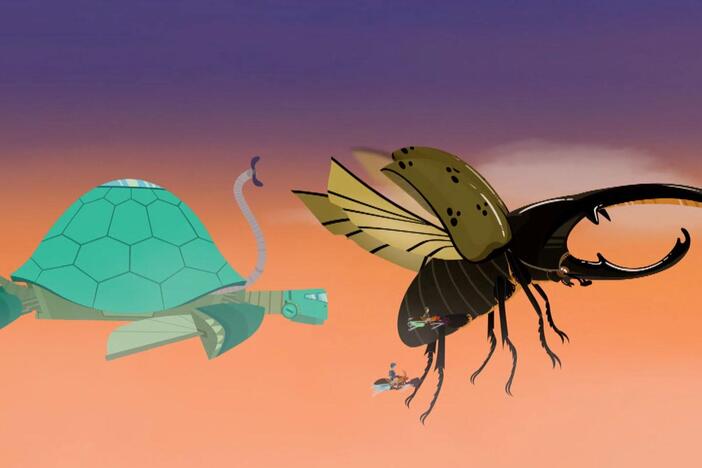 As the bros creature adventure with Hercules the beetle, they check out a beetle battle.