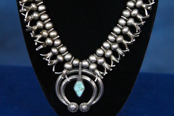 Appraisal: Navajo Squash Blossom Necklace, ca. 1910