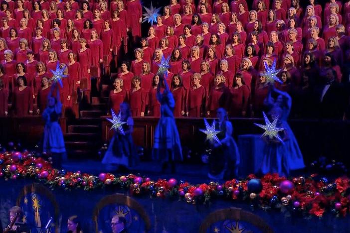 Watch this joyful “Angels from the Realms of Glory” montage, filled with celebrity talent.