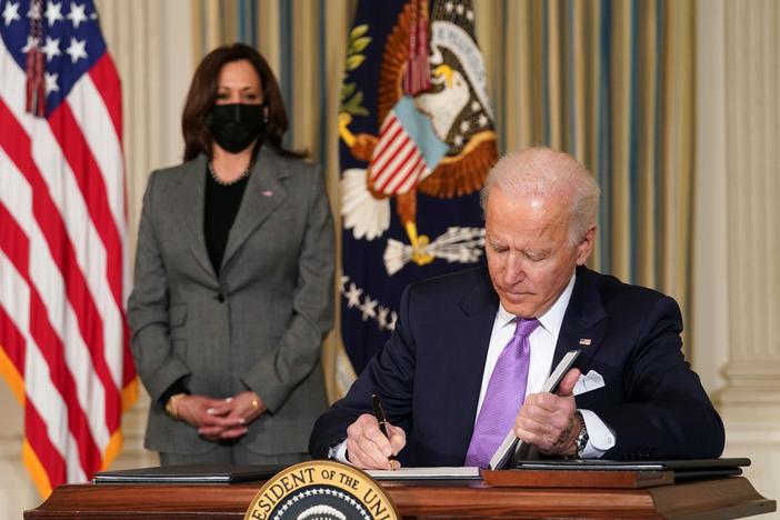 Biden's latest executive actions take on vaccine distribution, racial inequality