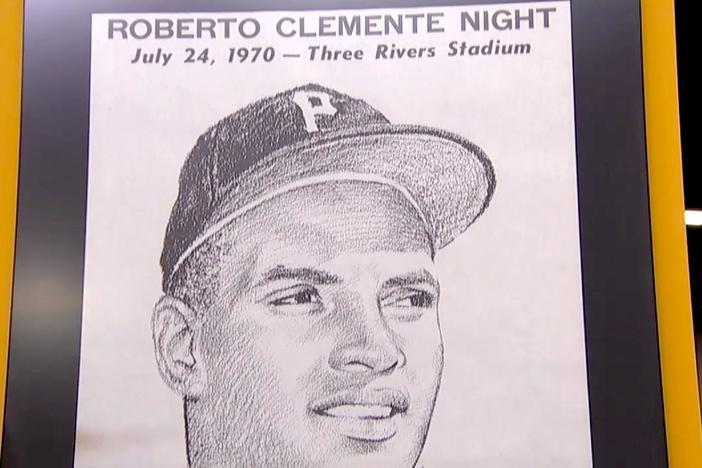 Appraisal: 1970 Roberto Clemente-signed Poster, in Celebrating Latino Heritage.