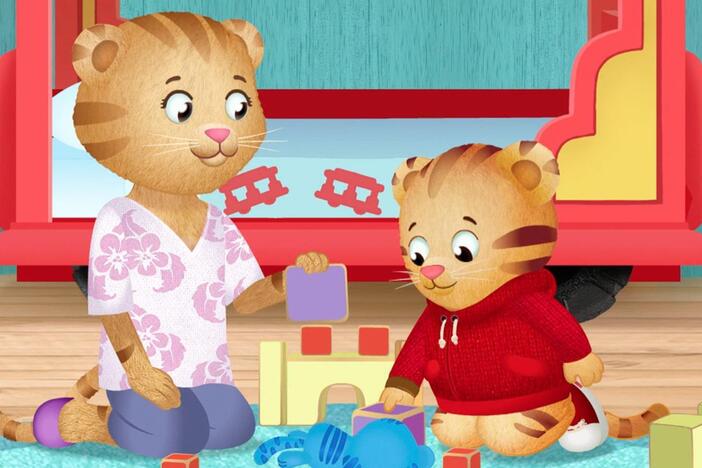 Daniel, and Mom Tiger feel frustrated when Tigey keeps falling out of his castle.