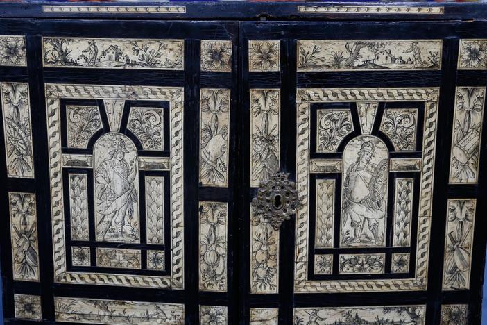 Appraisal: Flemish Jewelry Cabinet, ca. 1890, from Knoxville Hr 2.