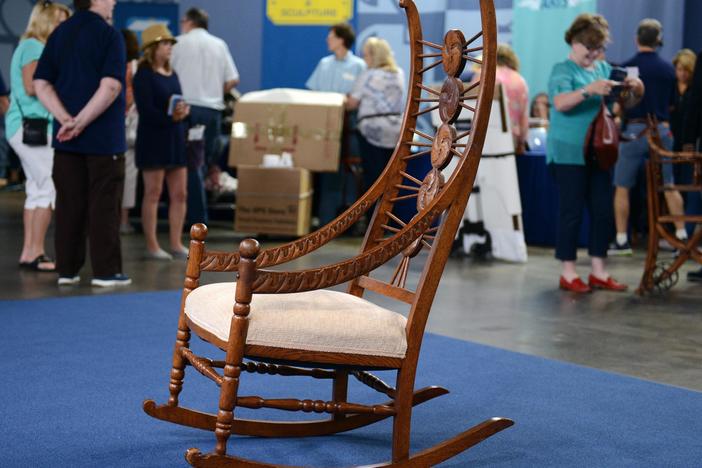 Appraisal: American Oak Rocking Chair, ca. 1890