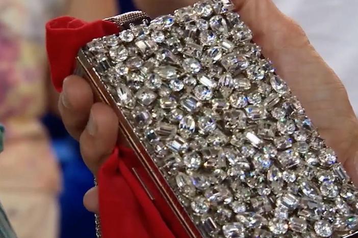 Appraisal: Evans Rhinestone Sunburst Carryall, ca. 1950
