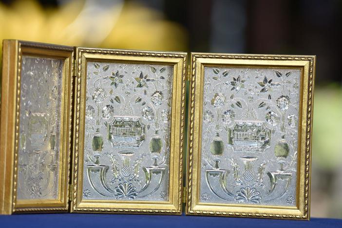 Appraisal: J. & C. Ritchie Lacy Glass Panes, ca. 1833