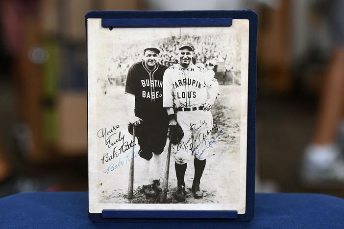 Appraisal: 1927 Babe Ruth & Lou Gehrig-signed Tour Photo, from Palm Springs Hour 1.