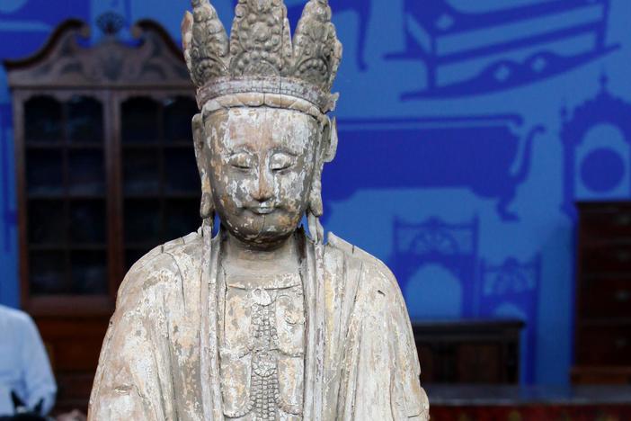 Appraisal: Early Ming Chinese Wood Figure of Guanyin, from Boston Hour 3.