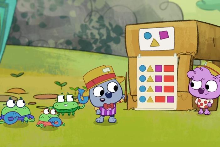 The Wombats lead the Shelley kids through the pattern fair.