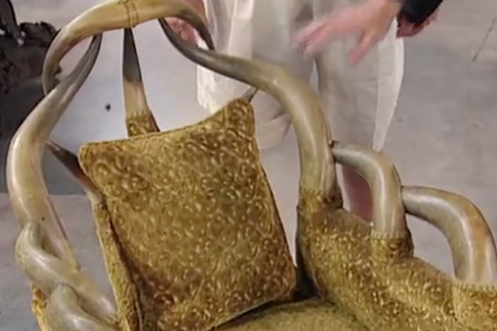 Appraisal: Texas Longhorn Arm Chair, ca. 1890, in Vintage Omaha.