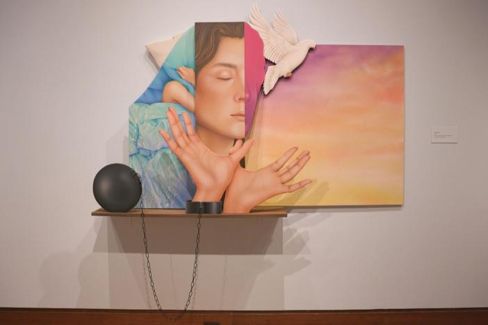 Iranian artist's surrealist work explores restrictions on women and immigrants