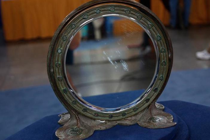 Appraisal: Tiffany Studios Peacock Mirror, ca. 1905, from Phoenix, Hour 1.