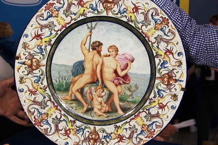 Appraisal: Italian Renaissance Revival Majolica Charger, ca.1880, from Charleston, SC Hr 1