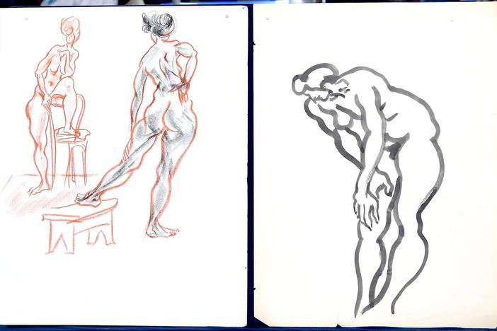 Appraisal: Joseph Delaney Drawings, ca. 1950, from Knoxville Hour 2.
