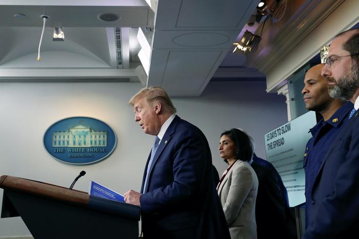 Trump warns of potential recession and issues new guidelines on coronavirus