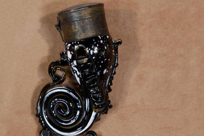 Appraisal: Nailsea Snuff Mull, ca. 1800, from Cincinnati Hour 2.