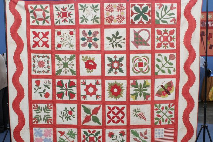 Appraisal: American Album Quilt, ca. 1863, from The Civil War Years