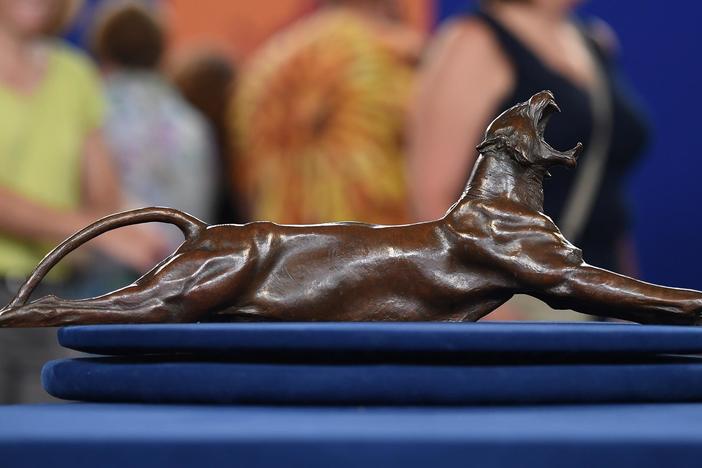 Appraisal: A.H. Huntington "Yawning Tiger" Bronze