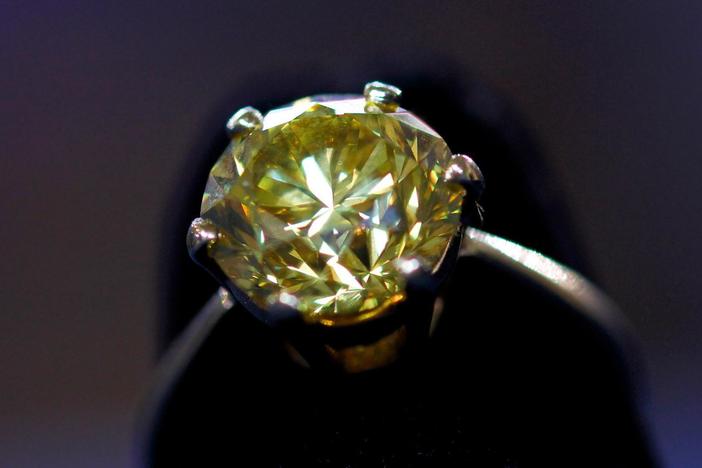 Appraisal: 1976 Fancy Intense Yellow Diamond Ring, from Minneapolis Hour 1.