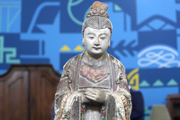 Appraisal: Chinese Stucco Figure, in New Orleans Hour 2.
