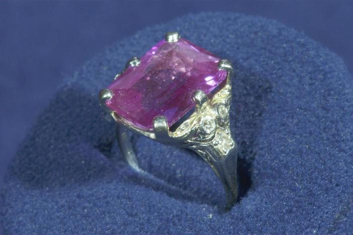 Appraisal: Art Deco Synthetic Sapphire Ring, ca. 1930