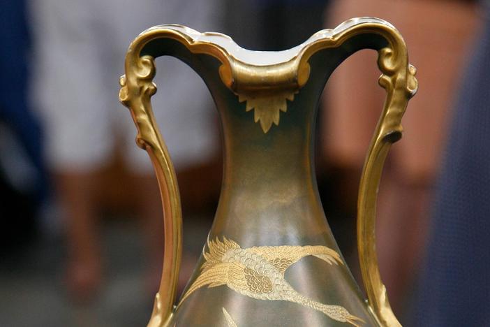Appraisal: Ott & Brewer American Belleek Vase, ca. 1880