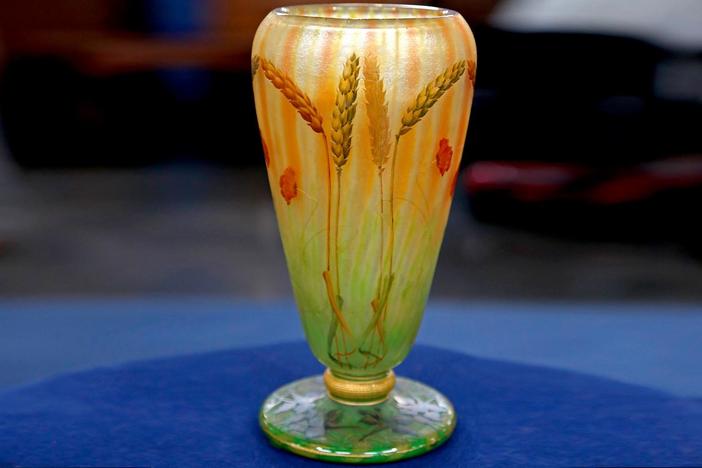 Appraisal: Daum Nancy Enameled Vase , ca. 1910, from Knoxville Hour 2.