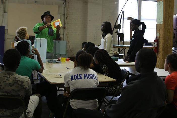 Therman Statom teaches students about expression